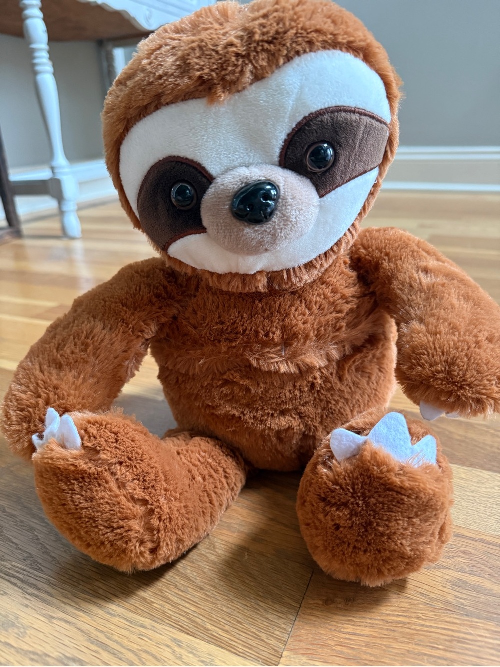 Aroma Home Brown and White Sloth Plush Toy